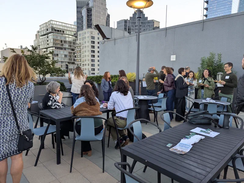 JewishERG leaders at a rooftop networking evening in San Francisco